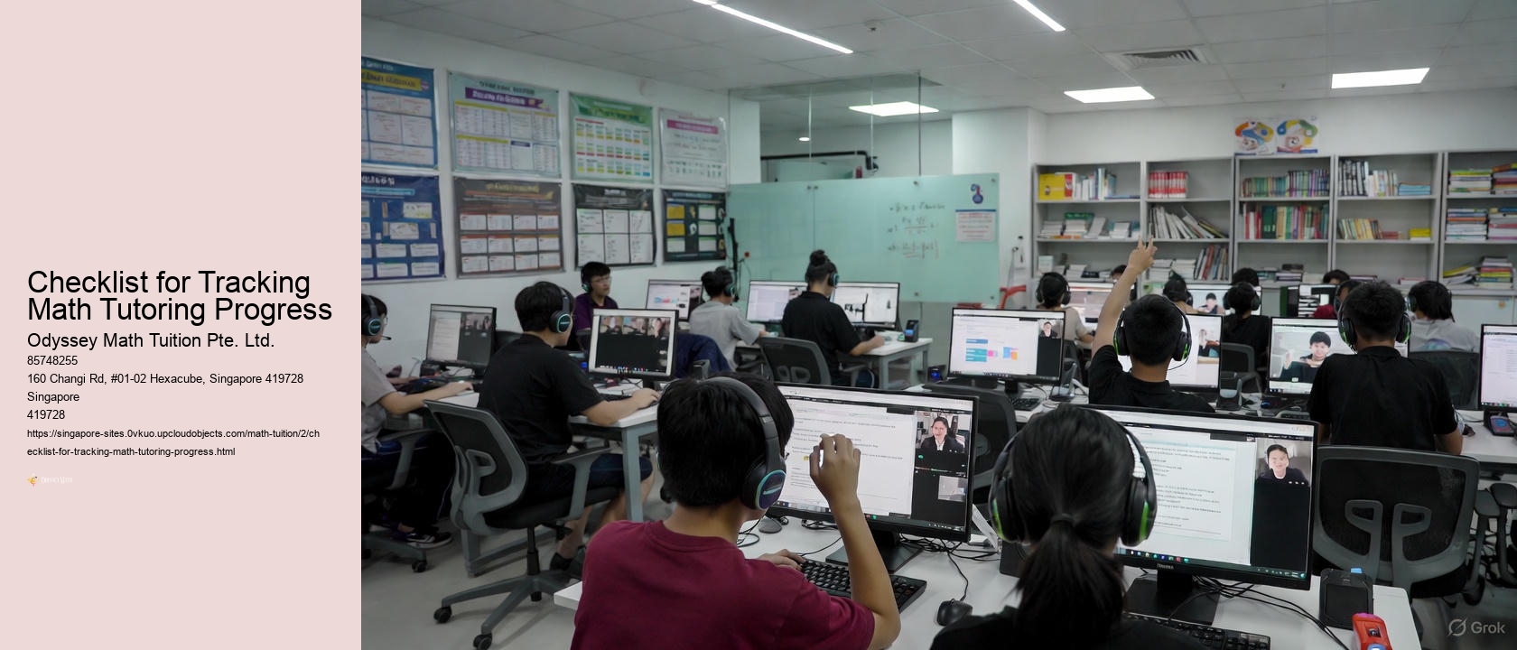 Checklist for Tracking Math Tutoring Progress