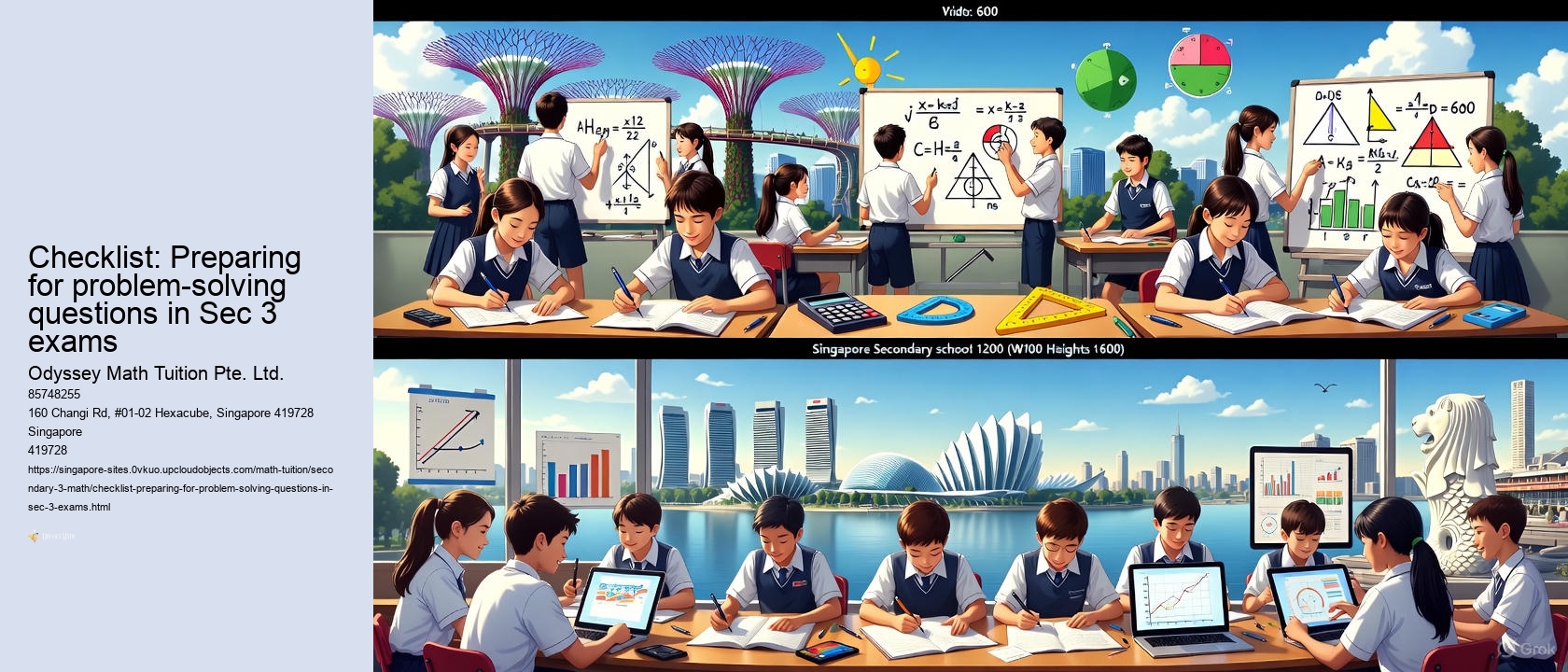 Checklist: Preparing for problem-solving questions in Sec 3 exams