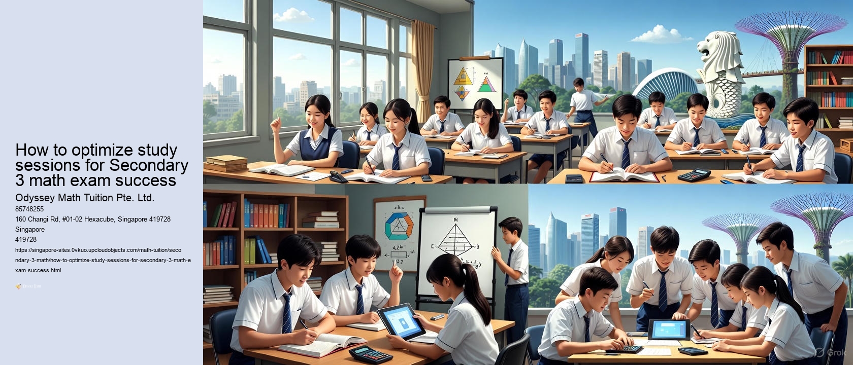 How to optimize study sessions for Secondary 3 math exam success