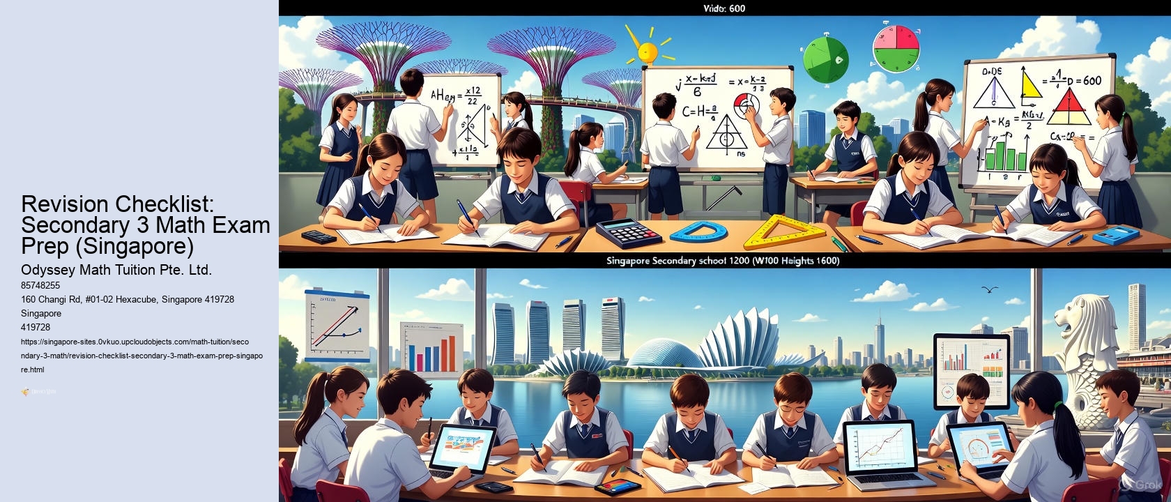 Revision Checklist: Secondary 3 Math Exam Prep (Singapore)