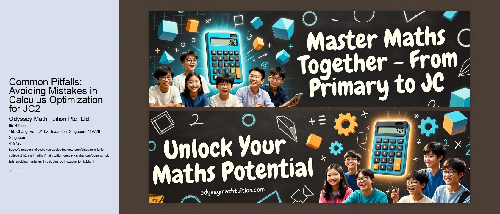 Common Pitfalls: Avoiding Mistakes in Calculus Optimization for JC2